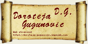 Doroteja Gugunović vizit kartica